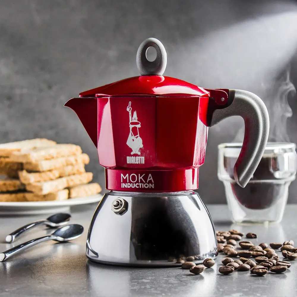 Kawiarka Bialetti New Moka Induction 4tz Czerwona - Image 2