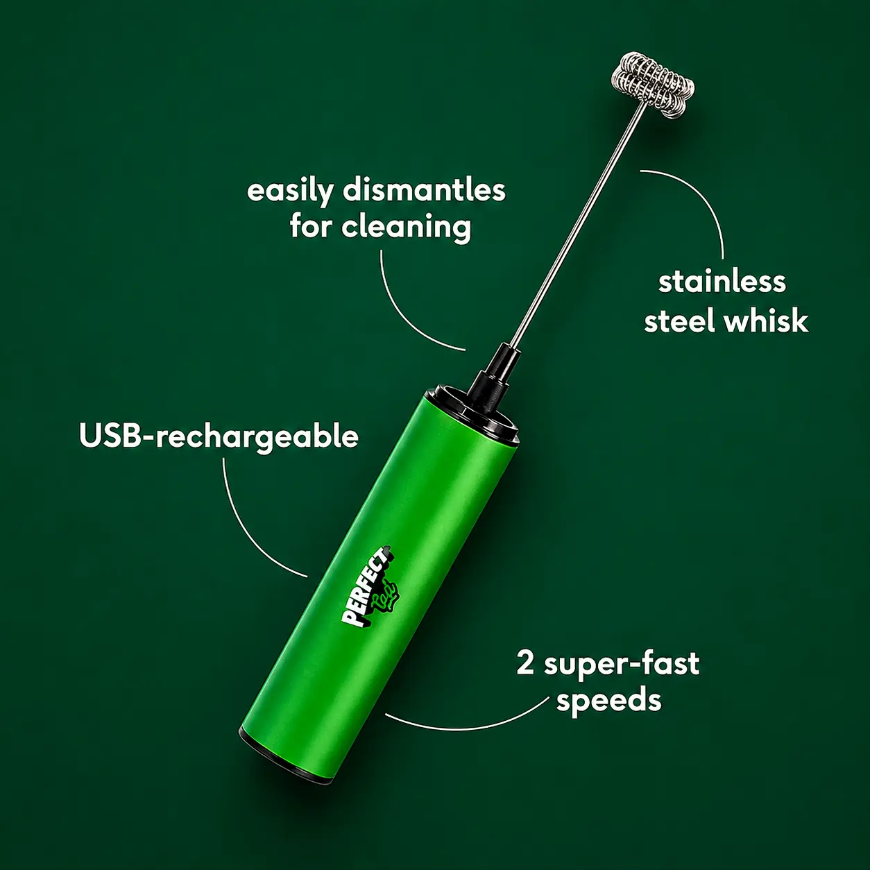 PerfectTed Elektryczny spieniacz do matchy - Image 3
