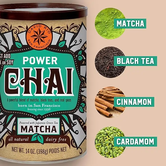 Przyprawa Power Chai Matcha David Rio 398 g - Image 4