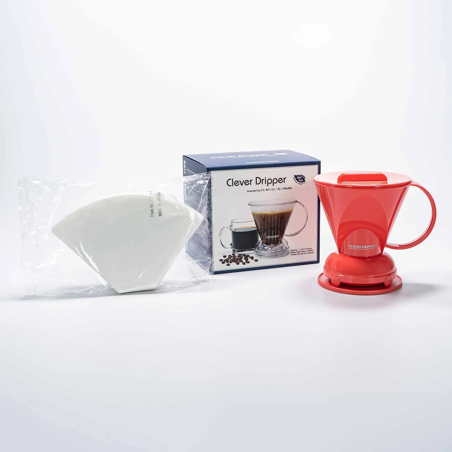 Zaparzacz do kawy Clever Dripper L koralowy + 100 filtrów - Image 6